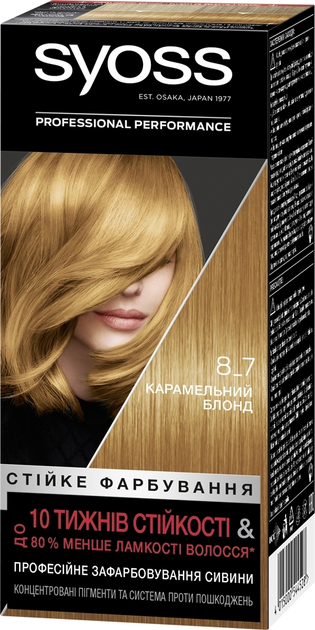 Краска для волос Syoss Color Professional Performance 8-7 - Карамельный ...