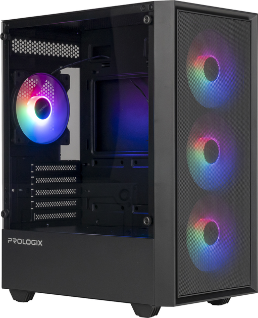 Корпус Prologix E107 Tempered Glass Black - зображення 1