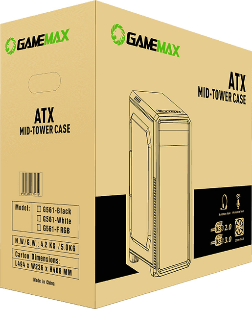 Корпус GameMax G561-FRGB-WH White - зображення 6