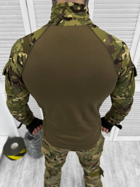Убакс стрейч Тактична сорочка з довгим рукавом LOGOS мультикам темний 4ХL - зображення 2