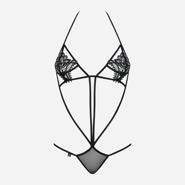 Body erotyczne damskie Obsessive Luiza body Czarne (5900308553053) - obraz 3