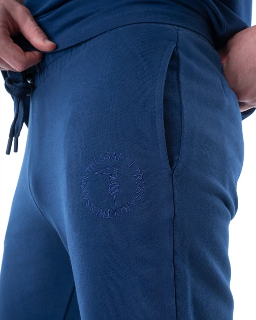 Штани спортивні чоловічі TRUSSARDI JEANS (52P00253-1T005813-U285/22) Синій M - Фото 4 Штани спортивні чоловічі TRUSSARDI JEANS (52P00253-1T005813-U285/22) Синій M - изображение 4