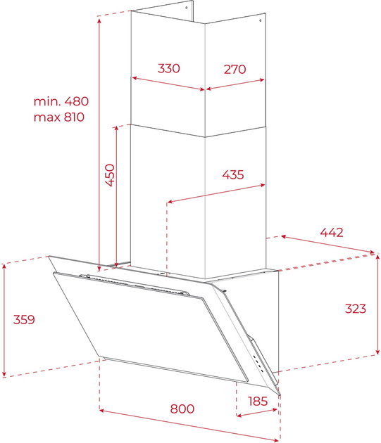 Okap kuchenny Teka Infinity G1 DVI 88-G1 EOS BM 80cm czarny mat (112930056) - obraz 7