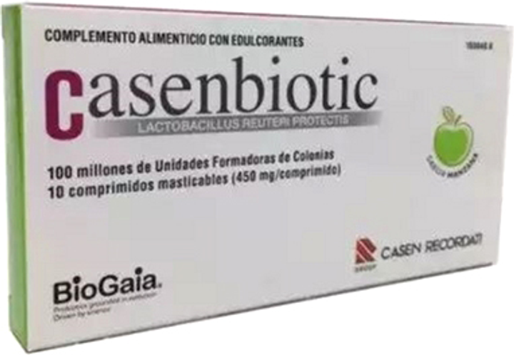 Пробіотики Casen Recordati Casenbiotic Apple Flavor 10 таблеток (8470001936486) - зображення 1