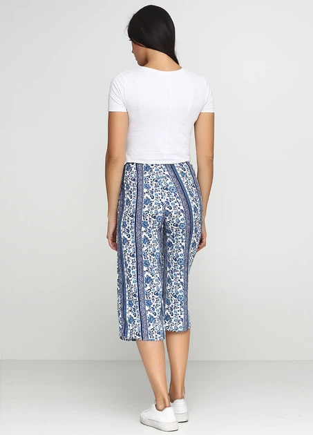 Брюки H&M 38 Синий 0101255_цветы_11 - изображение 2