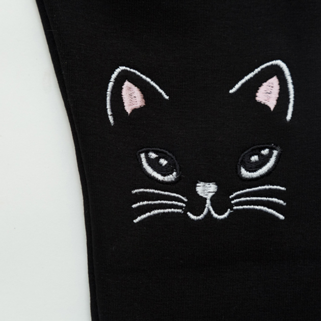 Детские теплые зимние лосины на меху для девочки Smile Time Black Kitten ZW5-15-1-1 110 Черные (2000000026275) - изображение 2