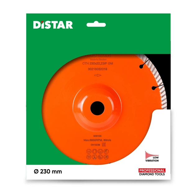 Круг алмазный Distar с фланцем для гранита 230х22,23 Turbo LASER F (30216032019) - изображение 6