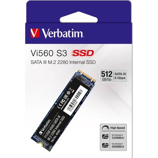 SSD накопитель Verbatim Vi560 S3 512 GB (49363) [93378] - изображение 3