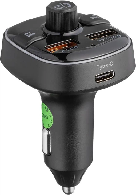 FM-трансмиттер Gelius Pro RGB-QC GP-FMT050 (2099900823015) - Фото 2 FM-трансмиттер Gelius Pro RGB-QC GP-FMT050 (2099900823015) - изображение 2