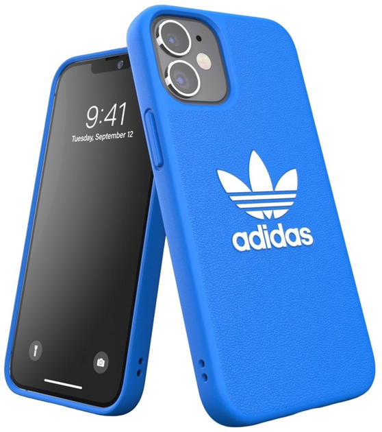 Etui plecki Adidas OR Moulded Case Basic do Apple iPhone 12 mini Bluebird-white (8718846083508) - obraz 1