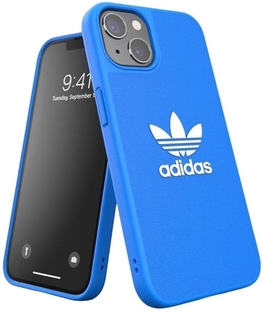 Etui plecki Adidas OR Moulded Case Basic do Apple iPhone 13 Blue (8718846095563) - obraz 1