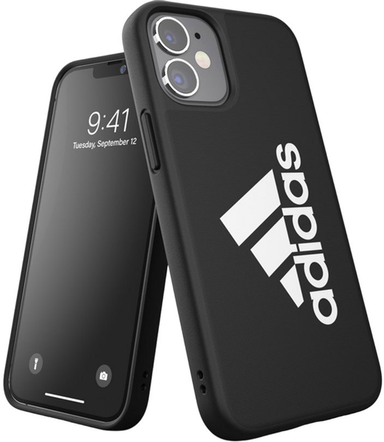 Etui plecki Adidas SP Iconic Sports Case do Apple iPhone 12 mini Black (8718846084710) - obraz 1