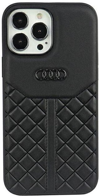 Etui plecki Audi Genuine Leather do Apple iPhone 13 Pro Max Black (6955250226202) - obraz 1