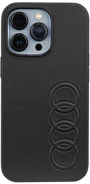 Etui plecki Audi Synthetic Leather do Apple iPhone 13 Pro Max Black (6955250226363) - obraz 1