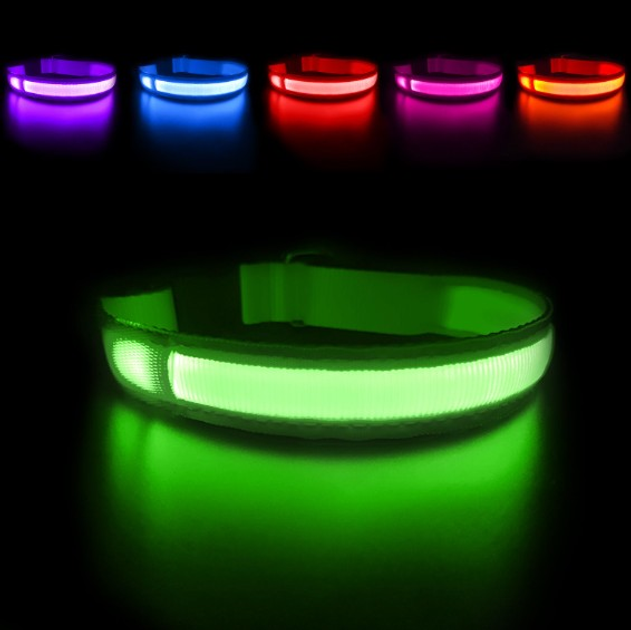 Ошейник светодиодный для собак и кошек с подсветкой на аккумуляторе USB ...