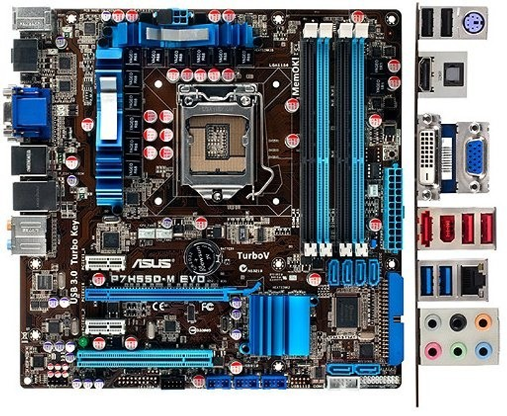 Материнская плата Asus P7H55D-M EVO LGA 1156 (P7H55D-M EVO) Б/У – фото ...