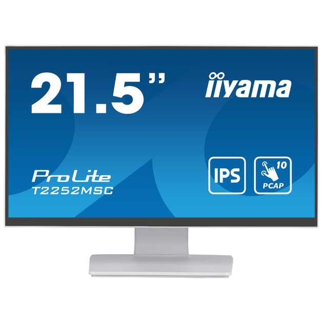 Монитор ЖК 21.5" Iiyama T2252MSC-W2 IPS 1920х1080 60Гц безрамочный/сенсорный экран Белый - изображение 3