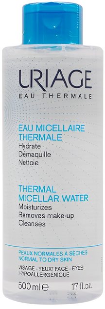 Woda micelarna Uriage Thermal Micellar Water Normal Dry Skin 500 ml (8436552910078) - obraz 1