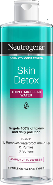 Woda micelarna Neutrogena Detox Triple Action Micellar Water 400 ml (3574661560250) - obraz 1