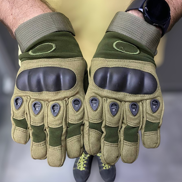 Перчатки тактические пальцевые, цвет Олива, размер M - изображение 1