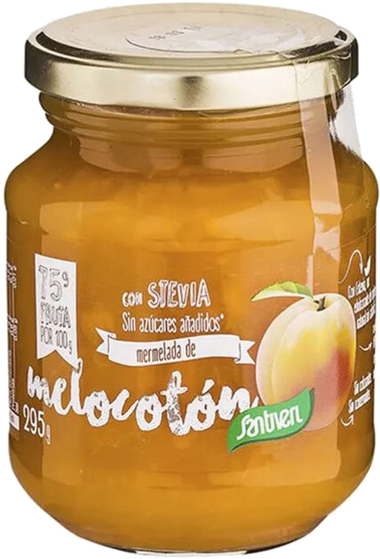 Dżem bez cukru Santiveri Peach Jam With Stevia 295g (8412170035010) - obraz 1