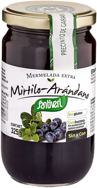 Dżem bez cukru Santiveri Blueberry Myrtille Jam 325g (8412170020061) - obraz 1