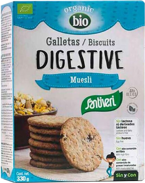 Печиво Santiveri Digestive Muesli Bio Biscuits 330 г (8412170034655) - зображення 1