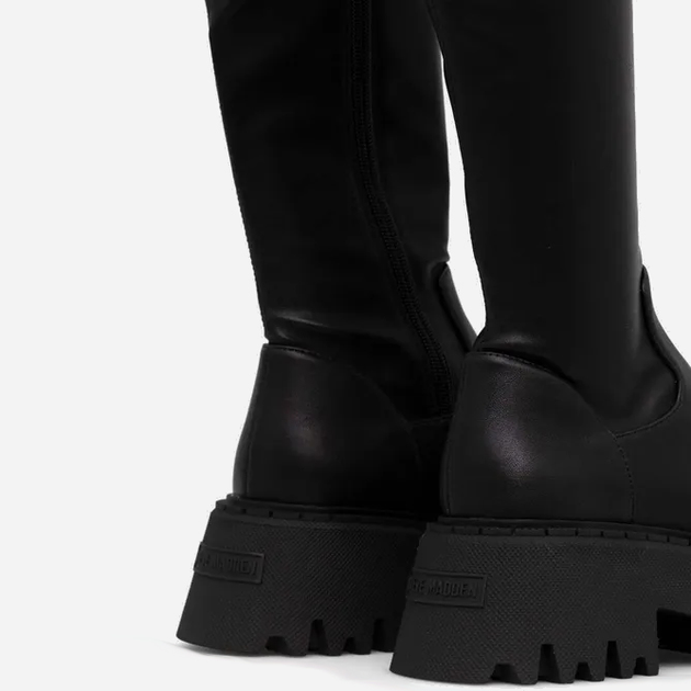 Жіночі ботфорти Steve Madden Outsource Boot SM11002706-001 37 23 см Чорні (8720857167542) - зображення 3