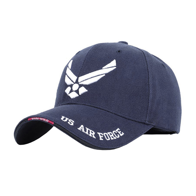 Бейсболка Han-Wild US Air Force Blue с белой вышивкой бейсбольная кепка L - изображение 1