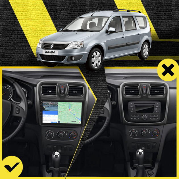 Штатная магнитола Lesko для Renault Logan II 2012-2018 экран 10" 1/16Gb/ Wi-Fi GPS Optima Андроид - изображение 3