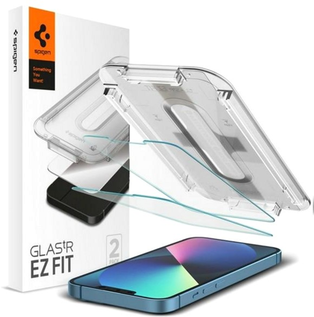 Zestaw szkieł ochronnych Spigen EZ FIT Glass.TR do Apple iPhone 13/13 Pro 2 szt (8809811851229) - obraz 1