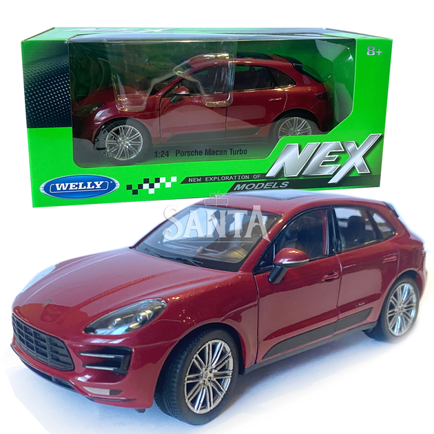 Іграшкова машинка металева WELLY 1:24 PORSCHE MACAN TURBO, порше меган турбо, відкр.двері, багажник, червоний, 19*7.5*7см, (24047W) - Фото 1 Іграшкова машинка металева WELLY 1:24 PORSCHE MACAN TURBO, порше меган турбо, відкр.двері, багажник, червоний, 19*7.5*7см, (24047W) - зображення 1