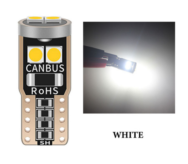Лампочка автомобільна - T10 6-SMD 3030 LED W5W - білий - зображення 3