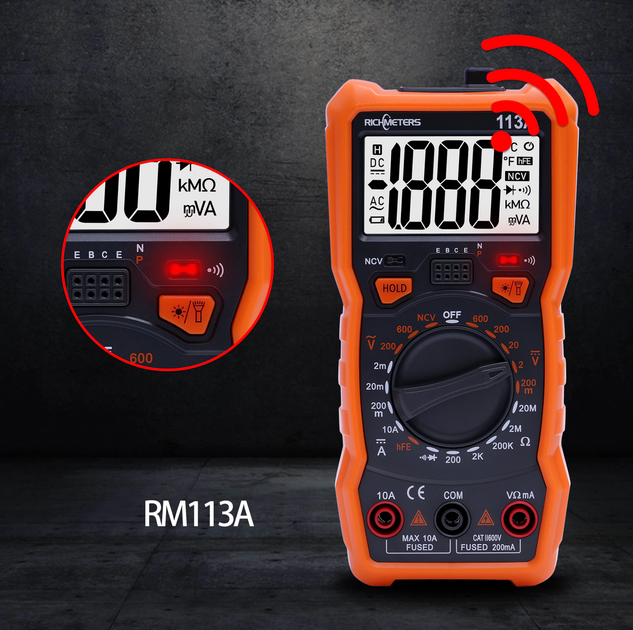 Мультиметр Richmeters RM-113A цифровой AC/DC - Фото 3 Мультиметр Richmeters RM-113A цифровой AC/DC - изображение 3