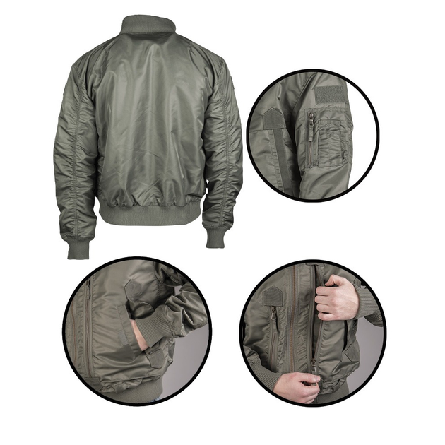 Куртка демісезонна Sturm Mil-Tec US Tactical Flight Jacket Olive L (10404601) - зображення 2