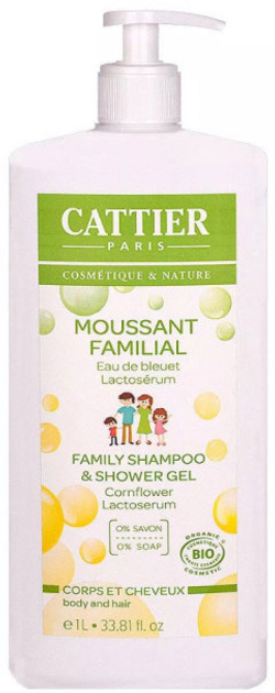 Szampon w żelu pod prysznic Cattier Paris Family Foaming Fragrance Grapefruit Organic 1000 ml (3283950916608) - obraz 1
