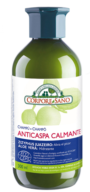 Szampon dla włosów przeciełupeiżowy Corpore Sano Shampoo Anticaspa Calmante 300 ml (8414002083190) - obraz 1