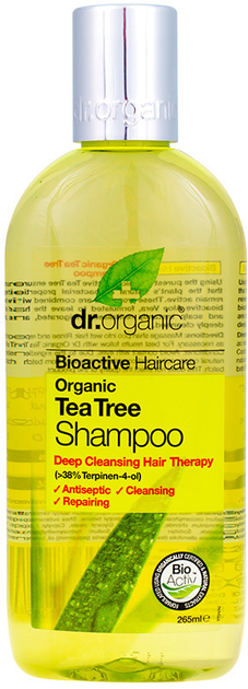 Шампунь для волосся Dr. Organic Bioactive Haircare Tea Tree Shampoo 265 мл (5060176671089) - зображення 1