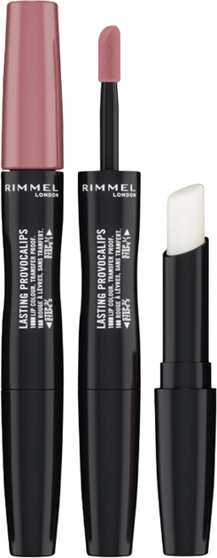 Satynowa szminka Rimmel London Lasting Provocalips Double Ended Long-Lasting Lipstick Shade 400 Grin & Bare It 3.5g (36163027378400 - obraz 1