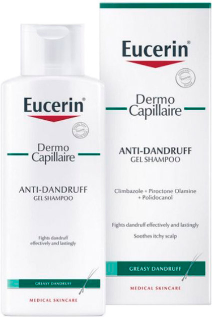 Przeciwłupieżowy szampon do włosów tłustych Eucerin Dermo Capillaire Antidandruff Gel Shampoo 250 ml (4005800288128) - obraz 1