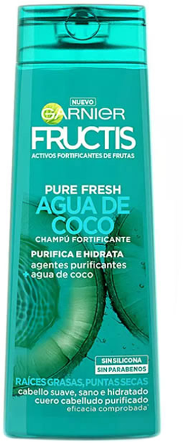Szampon do odżywiania Garnier Fructis Pure Fresh Fortifying Coconut Water Shampoo 300 ml (3600541970502) - obraz 1
