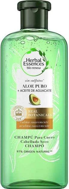 Szampon do nawilżania włosów Herbal Essences Pure Aloe And Avocado Oil Shampoo 380 ml (8001841841403) - obraz 1