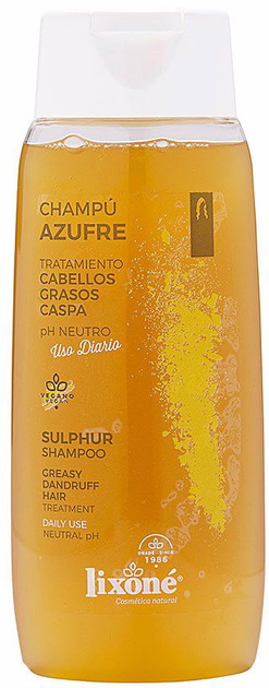 Szampon przeciw łupieżowi i do włosów tłustych Lixone Sulfur Anti-Dandruff Shampoo Oily Hair 250 ml (8411905009975) - obraz 1