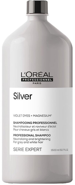Шампунь для сивого волосся L'Oreal Paris Silver Shampoo 1500 мл (3474636975563) - зображення 1