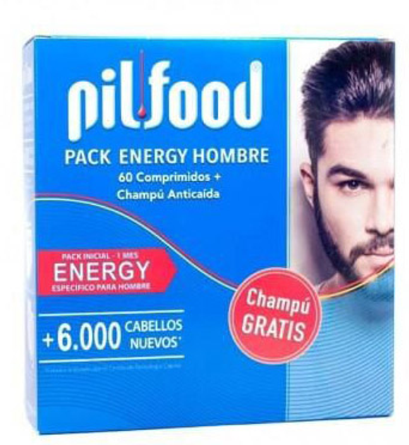 Живильні капсули Pilfood Pil Food Energy Men's Energy 60 Caps Shampoo (8437007279467) - зображення 1