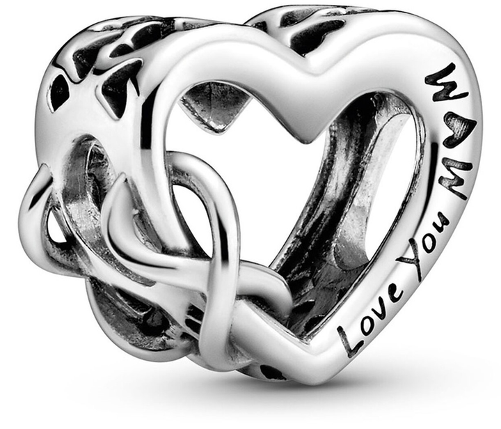 Srebrny charms Pandora Moments Kocham Cię Mama Serce Nieskończoność (5700302864571) - obraz 1
