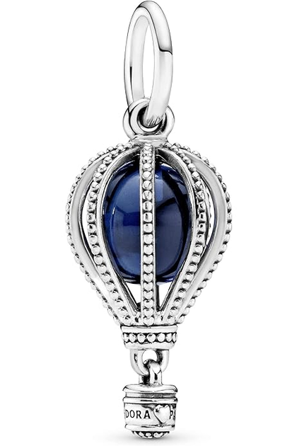 Srebrny charms Pandora Moments Błękitna Balon Ciepłowentylacyjna Taczka (5700302776089) - obraz 1