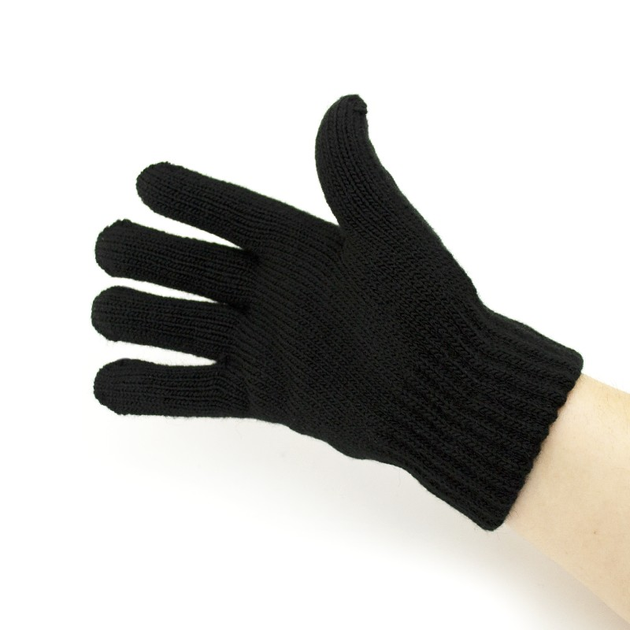Перчатки зимние двойные вязаные Чёрный - купить за руб в интернет-магазине Адвентурика