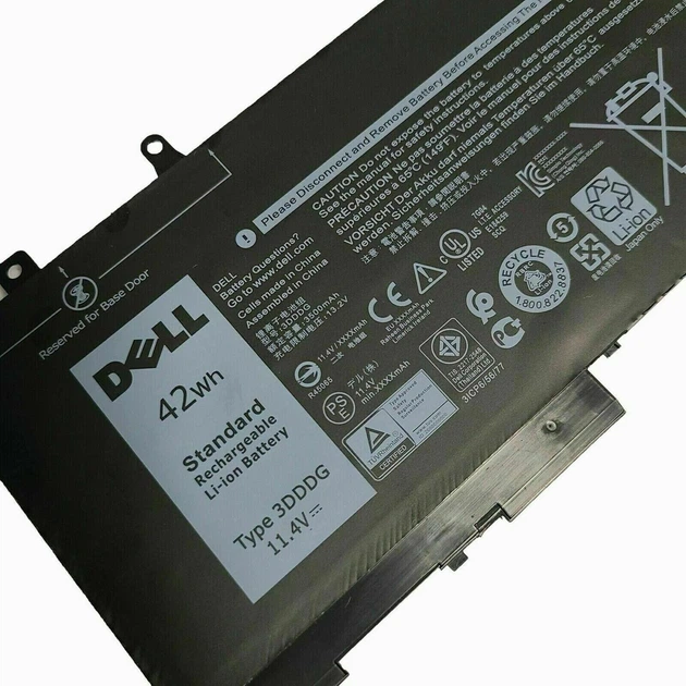 Батарея для ноутбука Dell Latitude 5480 E5480 5490 E5490 5491 E5491 - 3DDDG (11.4V 42Wh 3500mAh) - Фото 2 Батарея для ноутбука Dell Latitude 5480 E5480 5490 E5490 5491 E5491 - 3DDDG (11.4V 42Wh 3500mAh) - зображення 2