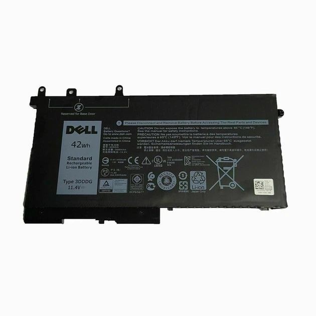 Батарея для ноутбука Dell Latitude 5480 E5480 5490 E5490 5491 E5491 - 3DDDG (11.4V 42Wh 3500mAh) - Фото 3 Батарея для ноутбука Dell Latitude 5480 E5480 5490 E5490 5491 E5491 - 3DDDG (11.4V 42Wh 3500mAh) - зображення 3